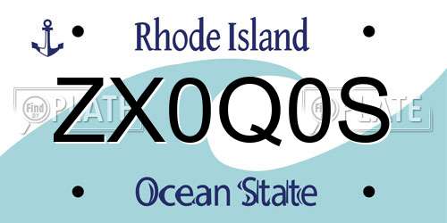 ZX0Q0S Rhode Island License Plate