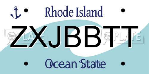 ZXJBBTT Rhode Island License Plate