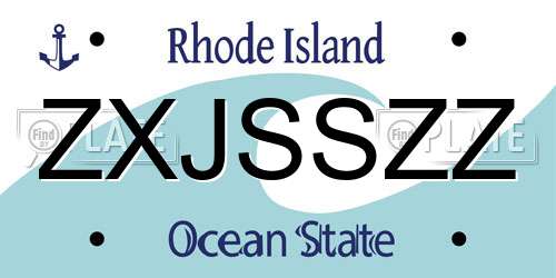 ZXJSSZZ Rhode Island License Plate