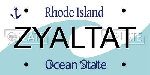 ZYALTAT Rhode Island License Plate