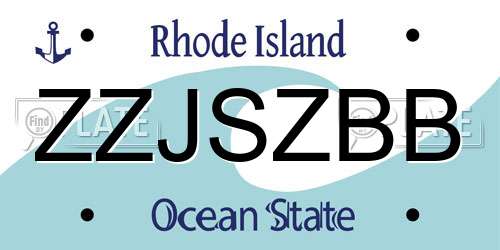 ZZJSZBB Rhode Island License Plate
