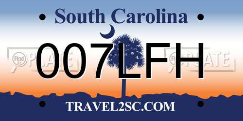 007LFH South Carolina License Plate
