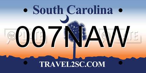 007NAW South Carolina License Plate