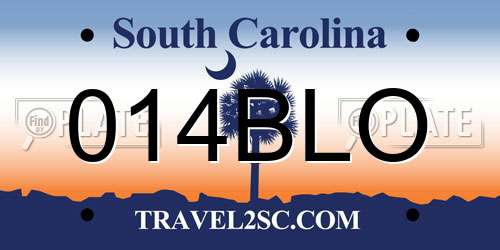 014BLO South Carolina License Plate