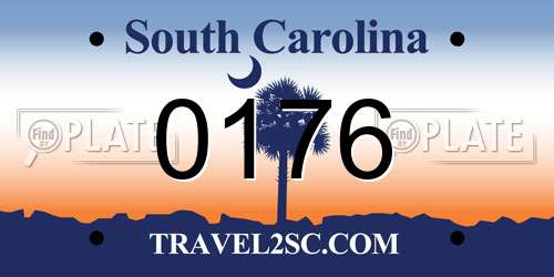 0176 South Carolina License Plate