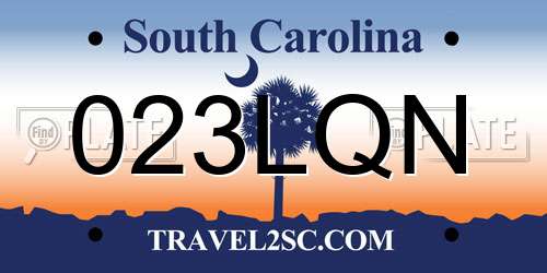 023LQN South Carolina License Plate