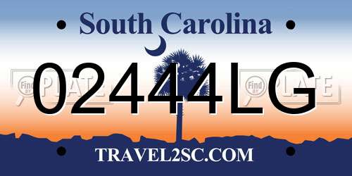 02444LG South Carolina License Plate
