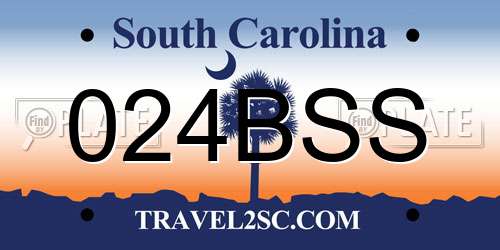 024BSS South Carolina License Plate
