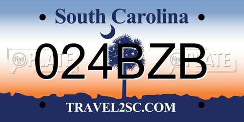 024BZB South Carolina License Plate