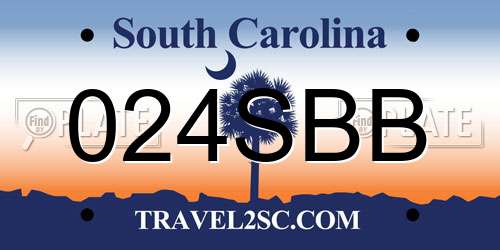 024SBB South Carolina License Plate