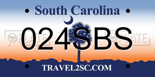 024SBS South Carolina License Plate