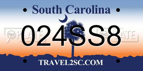 024SS8 South Carolina License Plate