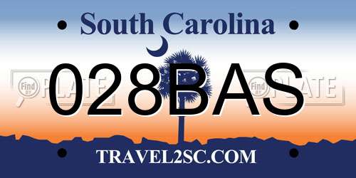 028BAS South Carolina License Plate