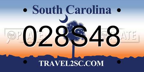 028S48 South Carolina License Plate