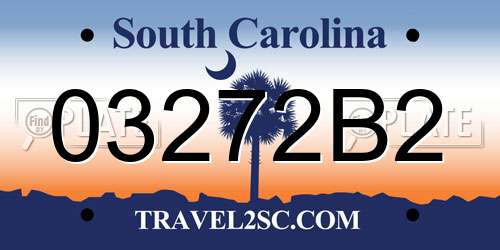 03272B2 South Carolina License Plate