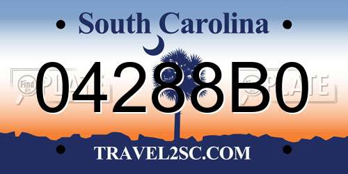 04288B0 South Carolina License Plate