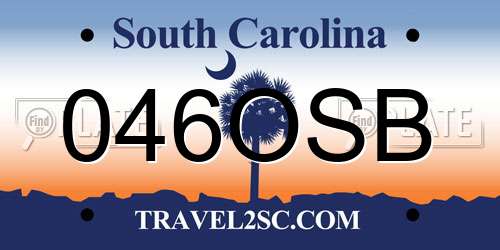 046OSB South Carolina License Plate