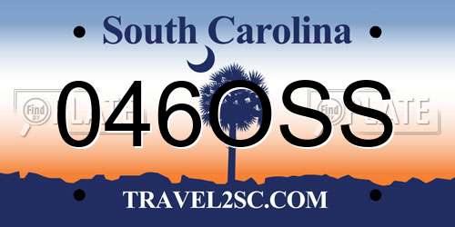 046OSS South Carolina License Plate
