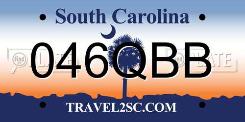 046QBB South Carolina License Plate