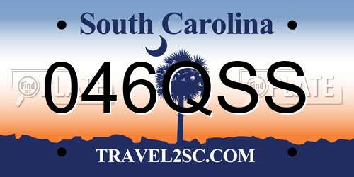 046QSS South Carolina License Plate