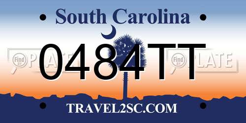 0484TT South Carolina License Plate