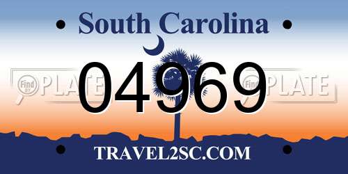 04969 South Carolina License Plate