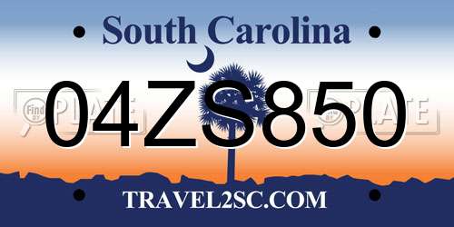 04ZS850 South Carolina License Plate