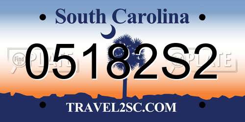 05182S2 South Carolina License Plate