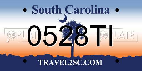 0528TI South Carolina License Plate