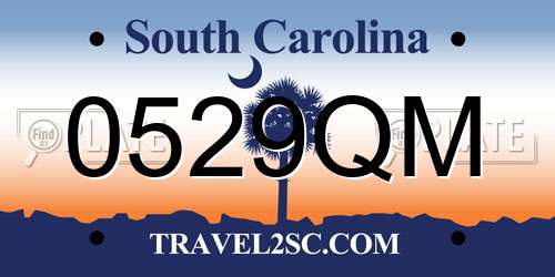 0529QM South Carolina License Plate