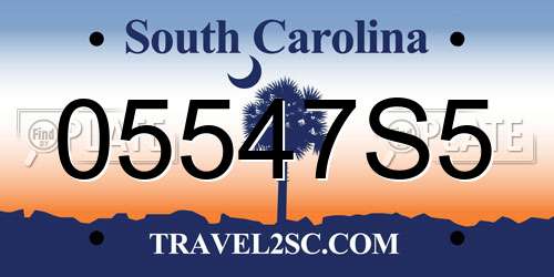 05547S5 South Carolina License Plate