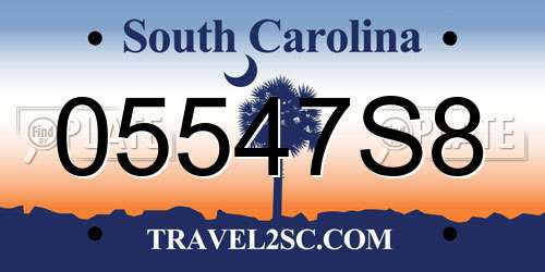05547S8 South Carolina License Plate