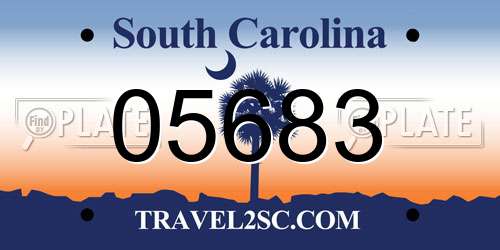 05683 South Carolina License Plate