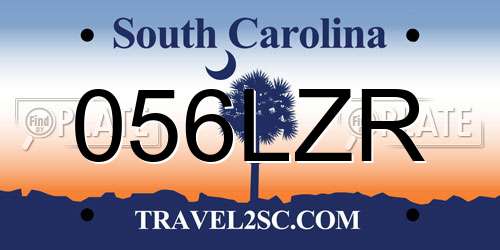056LZR South Carolina License Plate