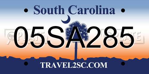 05SA285 South Carolina License Plate
