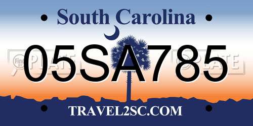 05SA785 South Carolina License Plate