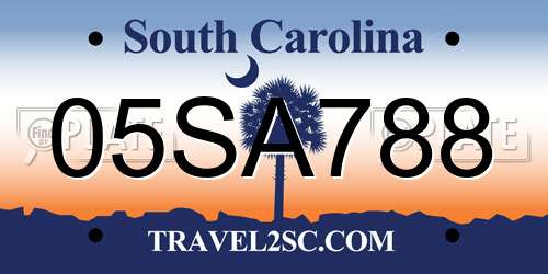 05SA788 South Carolina License Plate