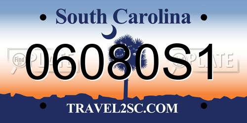 06080S1 South Carolina License Plate