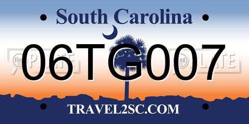 06TG007 South Carolina License Plate