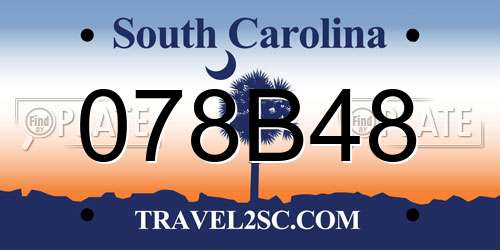 078B48 South Carolina License Plate