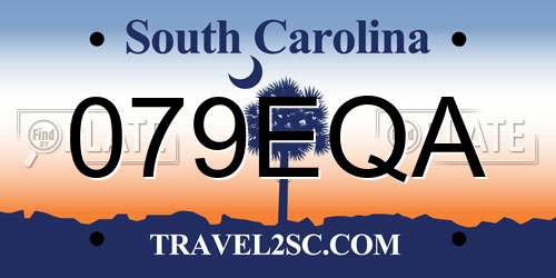 079EQA South Carolina License Plate