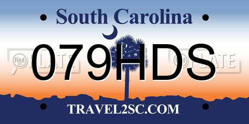 079HDS South Carolina License Plate