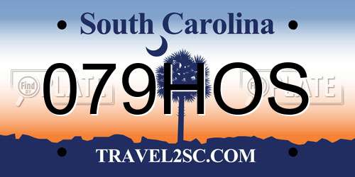 079HOS South Carolina License Plate
