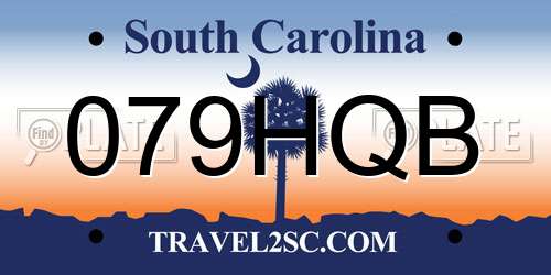 079HQB South Carolina License Plate