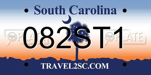 082ST1 South Carolina License Plate