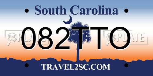 082TTO South Carolina License Plate