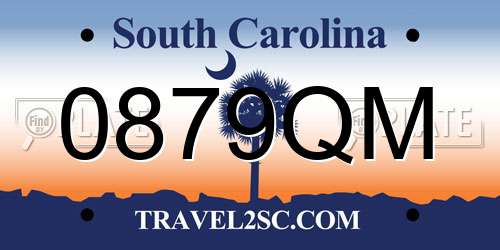 0879QM South Carolina License Plate