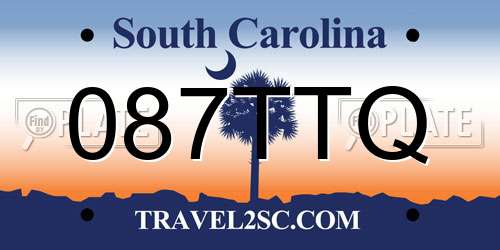 087TTQ South Carolina License Plate
