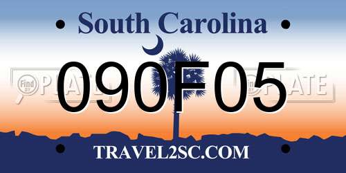 090F05 South Carolina License Plate
