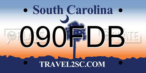 090FDB South Carolina License Plate